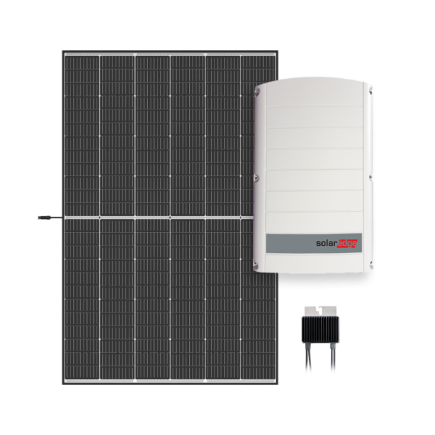 Komplektas: Optimizuota „SolarEdge“ sistema + „Trina Solar“ moduliai + konstrukcija šlaitinis stogas valcuota skarda